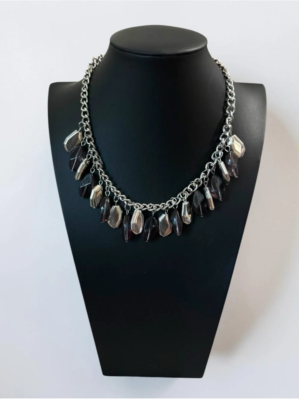 Lot Of 4 ChunkyCrystal boho bib $ pendent necklaces